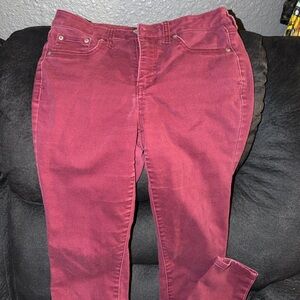 Aeropostale Women's Burgundy Skinny Jeans